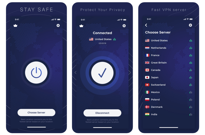 app-capturas de pantalla de protección-vpn- 