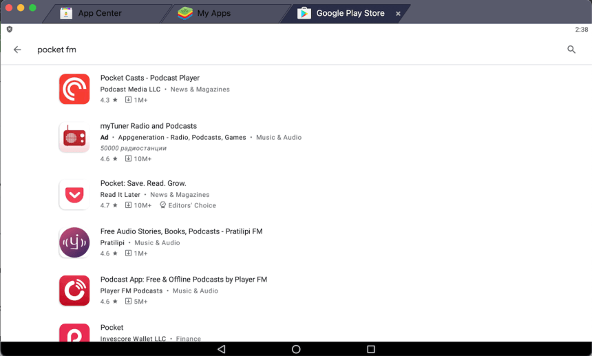 pocket-fm-para-pc-usando-bluestacks